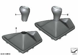 GEAR SHIFT KNOBS/SHIFT LEVER COVERINGS diagram for BMW 4 Series F33 425d