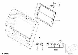 Multi-purpose achterwand onder diagram for BMW 7 Series E38 735i
