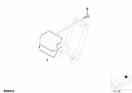 Achterbank hoofdsteun midden diagram for BMW 7 Series E38 735i