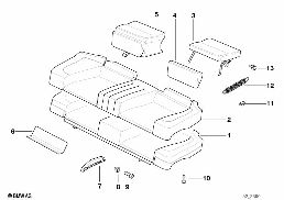 Zitting achter met kinderzitting diagram for BMW 5 Series E34 525ix