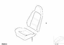 Sedad. př.čalounění a potah zákl.sedadlo diagram for BMW Z3 E36 2.8