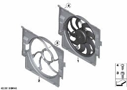 FAN HOUSING WITH FAN diagram for BMW 4 Series F32 435iX