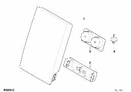 REAR SEAT CENTER ARMREST diagram for BMW 3 Series E36 323i