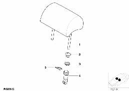 Fotel tylny, zagłówki diagram for BMW 5 Series E39 520d