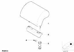 Fotel tylny, zagłówki diagram for BMW 5 Series E39 520d