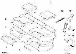Fot. tyl., tapic. i poszycie, fot. pod. diagram for BMW 5 Series E39 520d