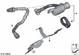 FUEL TANK BREATHER VALVE diagram for BMW 3 Series F30 LCI 320i ed