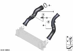 CHARGE AIR INDUCTION TRACT diagram for BMW 3 Series F30 LCI 320i ed