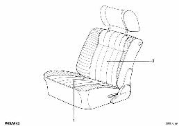 Pokrowiec na fotel przedni diagram for BMW 7 Series E23 733i