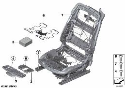 FRONT SEAT BACKREST FRAME