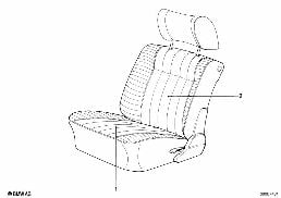 SEAT COVER FRONT diagram for BMW 3 Series E30 325i