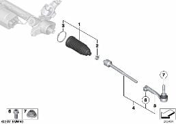 STEERING LINKAGE/TIE RODS diagram for BMW 2 Series F22 LCI 220d