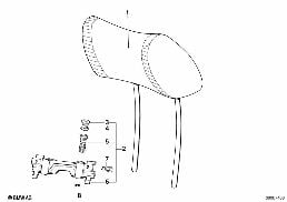 MECHANICAL HEADREST REAR diagram for BMW 3 Series E30 325i