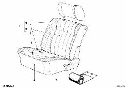 COVER MATERIAL, RUNNING METER diagram for BMW 3 Series E30 325i