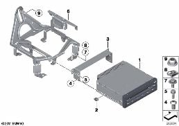 DVD CHANGER/BRACKET diagram for BMW 3 Series F30 328i