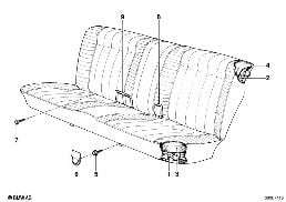 SEAT SPRING FRAME/FRAME PAD REAR diagram for BMW 3 Series E30 318i