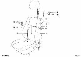 BMW SPORTS SEAT UNLOCKING diagram for BMW 3 Series E30 325i