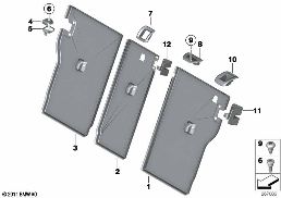 SEAT, REAR, SEAT TRIM COVERS