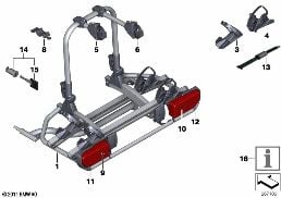 REAR BICYCLE CARRIER diagram for BMW X1 E84 23dX