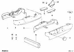 BMW SPORTS SEAT COVERINGS diagram for BMW 5 Series E34 530i