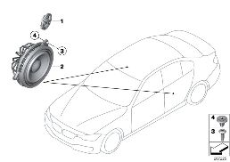 SINGLE PARTS F REAR DOOR LOUDSPEAKER diagram for BMW 3 Series G21 Touring LCI 320dX