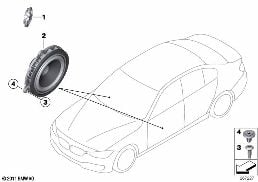 SINGLE PARTS F FRONT DOOR LOUDSPEAKER diagram for BMW 3 Series G21 Touring LCI 320dX