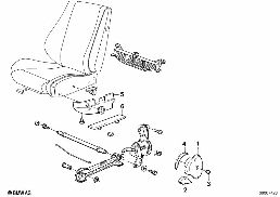 Zaślepki fotela sportowego BMW diagram for BMW 7 Series E23 733i