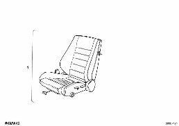 BMW SPORTS SEAT diagram for BMW 3 Series E30 320i