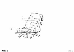 BMW SPORTSEAT SEAT COVER diagram for BMW 5 Series E28 525i