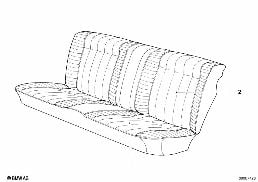 SEAT COVER REAR diagram for BMW 3 Series E21 320