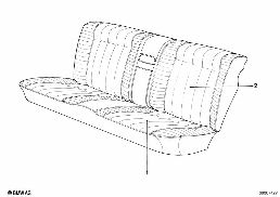 SEAT COVER REAR diagram for BMW 5 Series E12 525