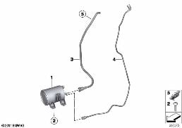 ACTIVATED CHARCOAL FILTER/FUEL VENTILAT diagram for BMW 1 Series F21 M135i