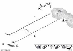 FUEL PIPE AND MOUNTING PARTS diagram for BMW 1 Series F20 114i