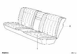 Poszycie siedz., tył diagram for BMW 7 Series E23 733i