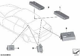 COMPONENTS, ANTENNA AMPLIFIER diagram for BMW 3 Series F30 LCI 330iX