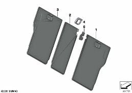 SEAT, REAR, SEAT TRIM COVERS diagram for BMW 3 Series F30 LCI 320dX