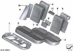 R クッション/カバー ベーシック シート diagram for BMW X3 F25 20dX