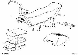 BENCH SEAT diagram for BMW R45-R65LS..78-85 R65LS