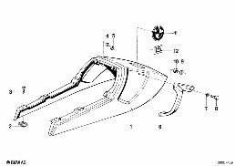 DUAL SEAT-TAIL PART diagram for BMW R45-R65LS..78-85 R65LS