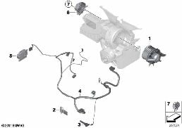 Ηλεκτρικά εξαρτήματα συσκευής θέρμανσης diagram for BMW MINI R56 One