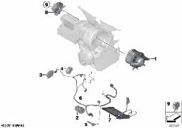 Ηλεκτρικά εξαρτήμ. συσκευής κλιματισμού diagram for BMW MINI R56 One