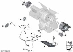 Ηλεκτρικά εξαρτήμ. συσκευής κλιματισμού diagram for BMW MINI R56 One