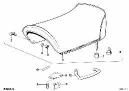 Banquette individuelle autorités diagram for BMW R 65, R 65 RT, R 80, R 80 RT (85-95) 65