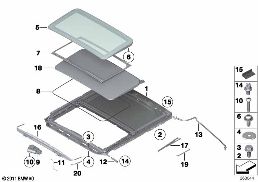 Tetto apribile e sollevabile diagram for BMW Rolls-Royce Phantom RR1 Phantom