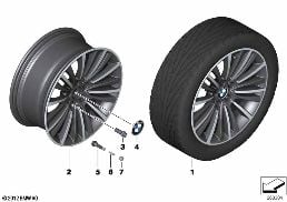 BMW LA WHEEL W-SPOKE 423 - 19'' diagram for BMW 5 Series F11 LCI 520d