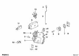 DOOR LOCK FRONT diagram for BMW 3 Series E36 316i 1.6