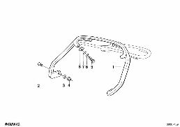Banquette-poignee de maintien diagram for BMW R 65, R 65 RT, R 80, R 80 RT (85-95) 65