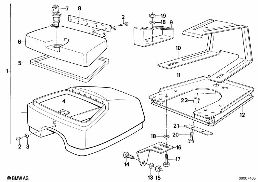 Boitier pour radiotelephone diagram for BMW R 65, R 65 RT, R 80, R 80 RT (85-95) 65