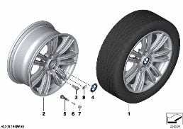 BMW LA WHEEL M STAR SPOKE 383-17'' diagram for BMW 2 Series F22 M235i