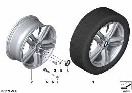 BMW LA WHEEL M STAR SPOKE 386 diagram for BMW 2 Series F22 M235i